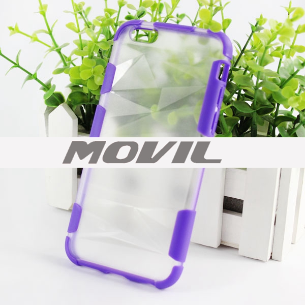 NP-1910 doble color TPU transparente funda para iPhone  6-0